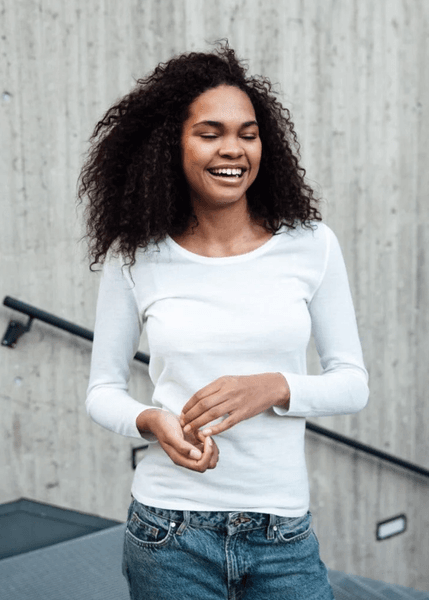 Bilde av Women's Merino Long Sleeve Off White/ The Product