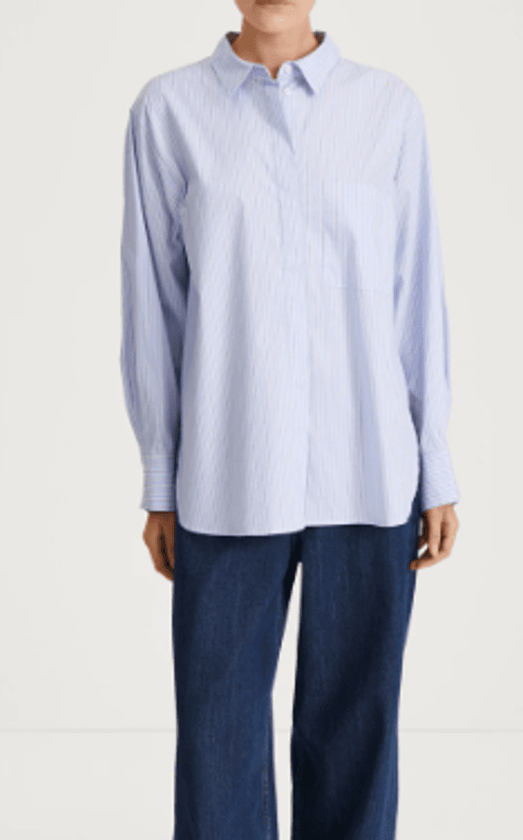 JANSELL SHIRT - BLUE STRIPE/ Stylein