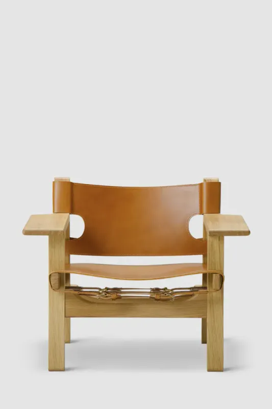 Loungestol - Spanish Chair 2226 Lysoljet Eik/Cognac Lær Frederic