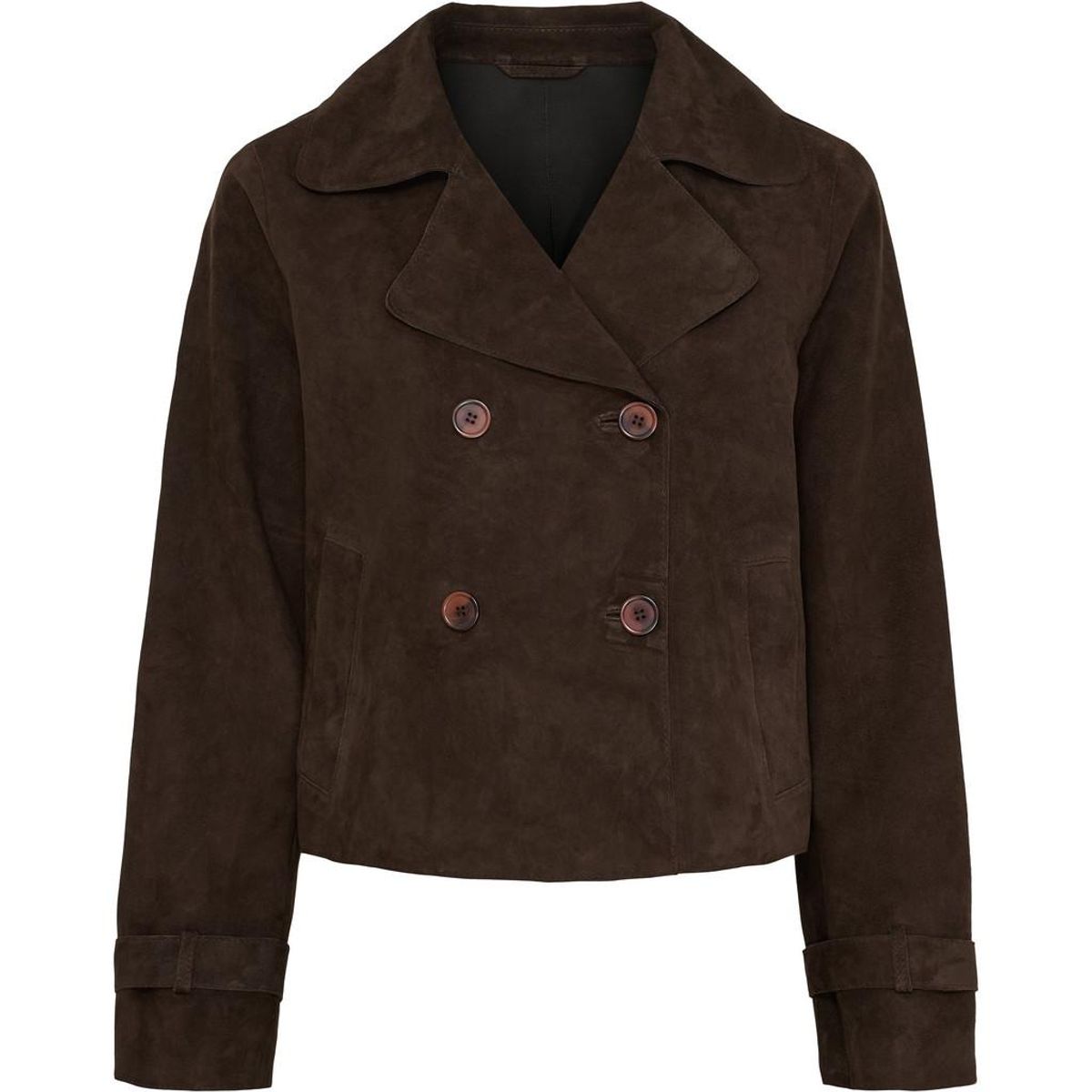 Suede Short Trenchcoat 11338. Dark Chocolate Brown. Notyz