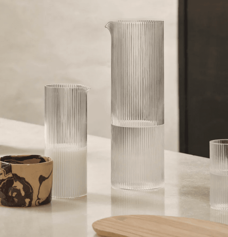 Ripple Water Jug - Clear/ Ferm Living