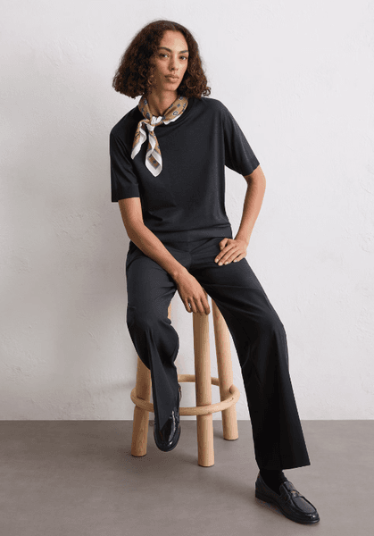 Hovedbilde Tencel T-shirts short sleeve Deep night blue/ ...