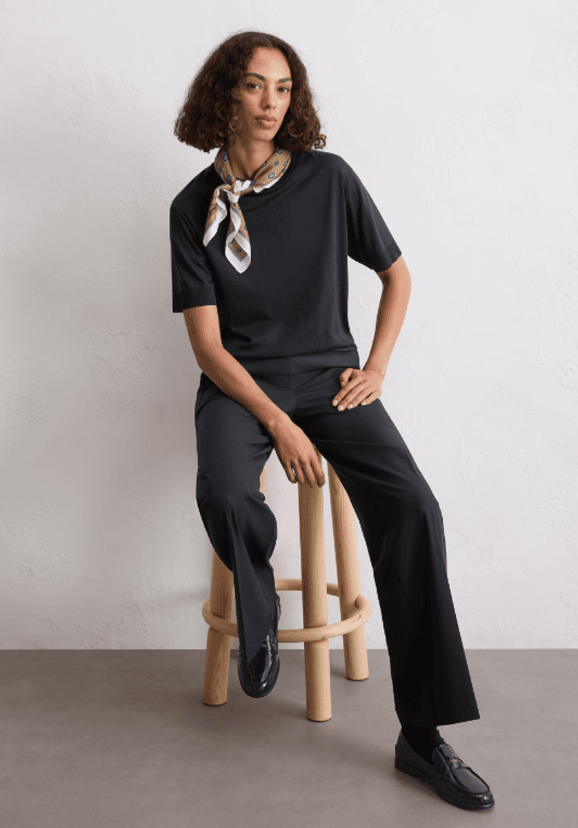 Tencel T-shirts short sleeve Deep night blue/ Marc O' Polo