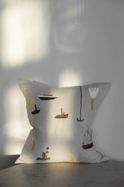 Hovedbilde SAIL WITH ME EMBROIDERED CUSHION COVER/ Fine ...