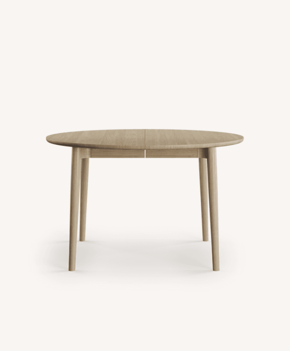 Expand dining table circular Light oiled oak 120cm/ Northern