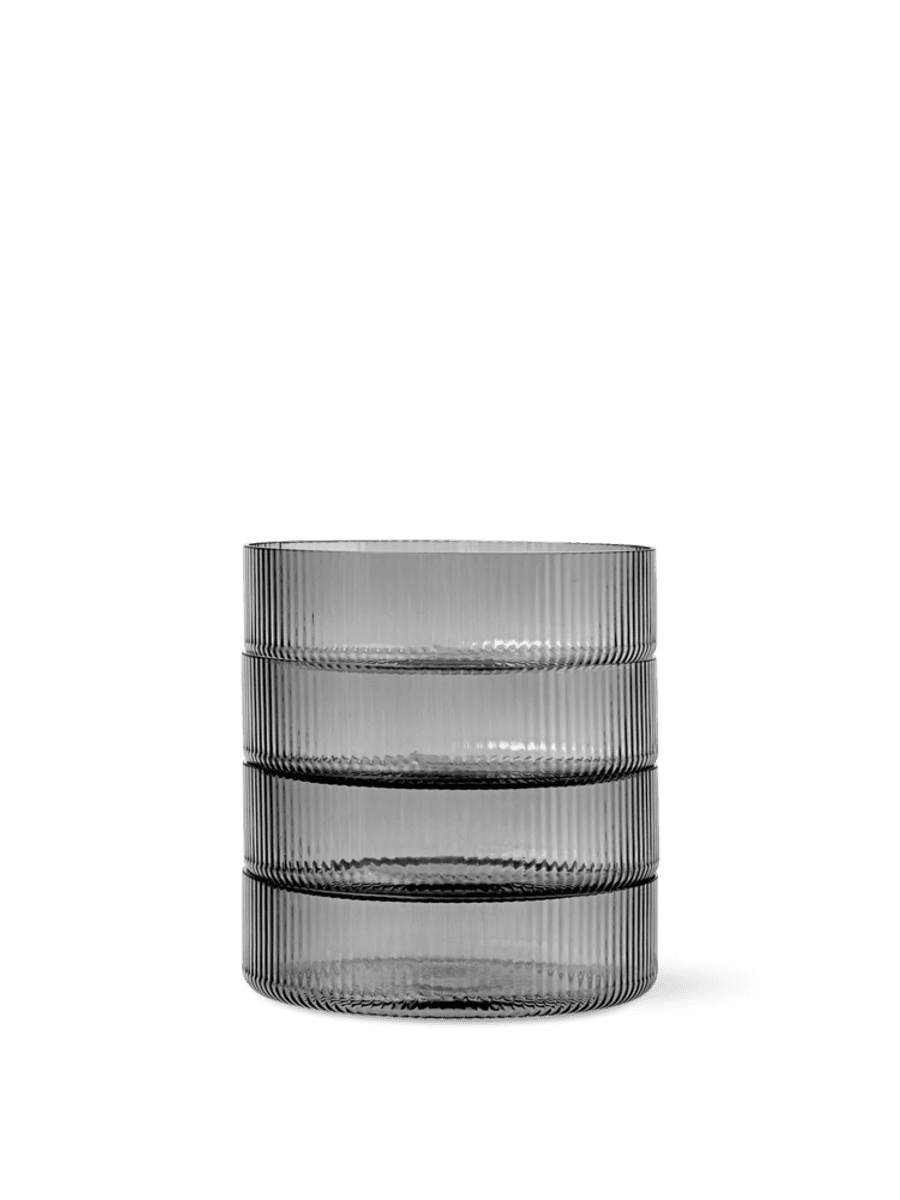 Ripple Serving Bowls - Set of 4 - Smoked Grey/ Ferm Living