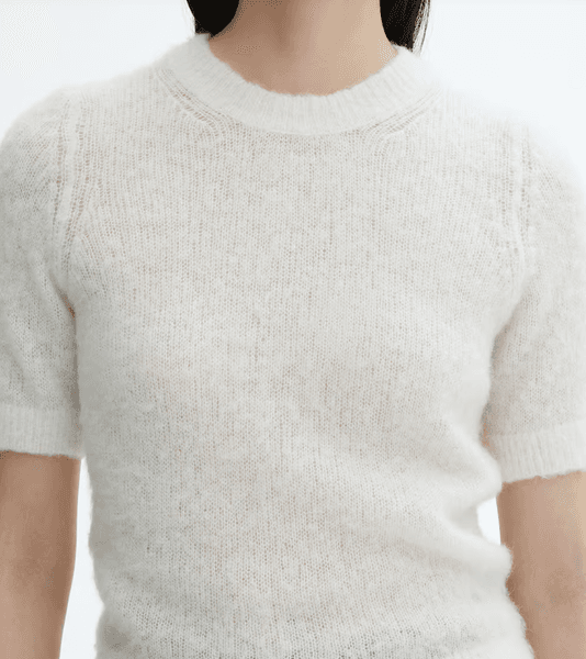 Bilde av BRUSHED ALPACA TOP OFF WHITE/ Dagmar