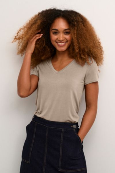 Hovedbilde Culture CUpoppy V-neck T-Shirt - Brown