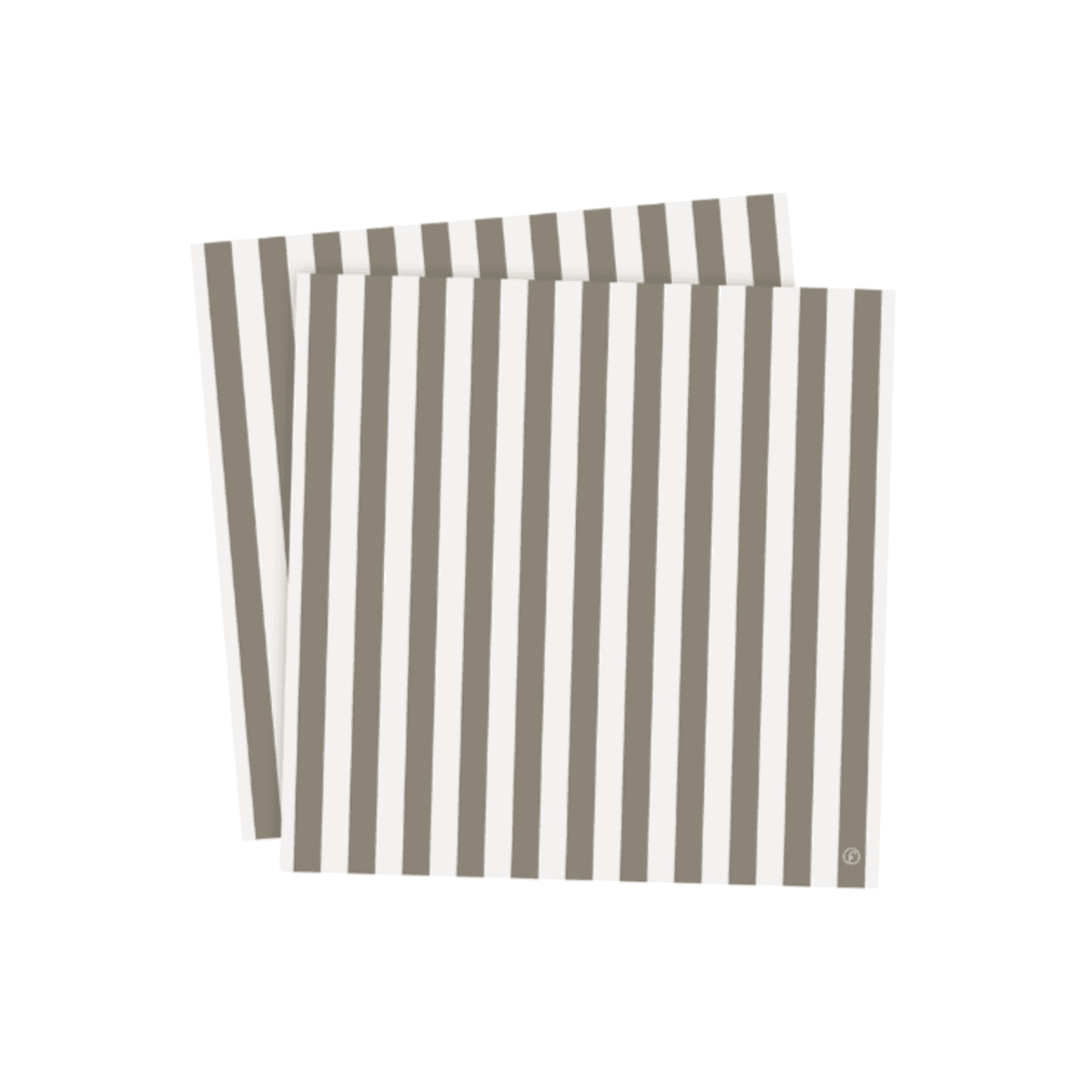 Servett 33x33 randig mullvad/vit /Ernst