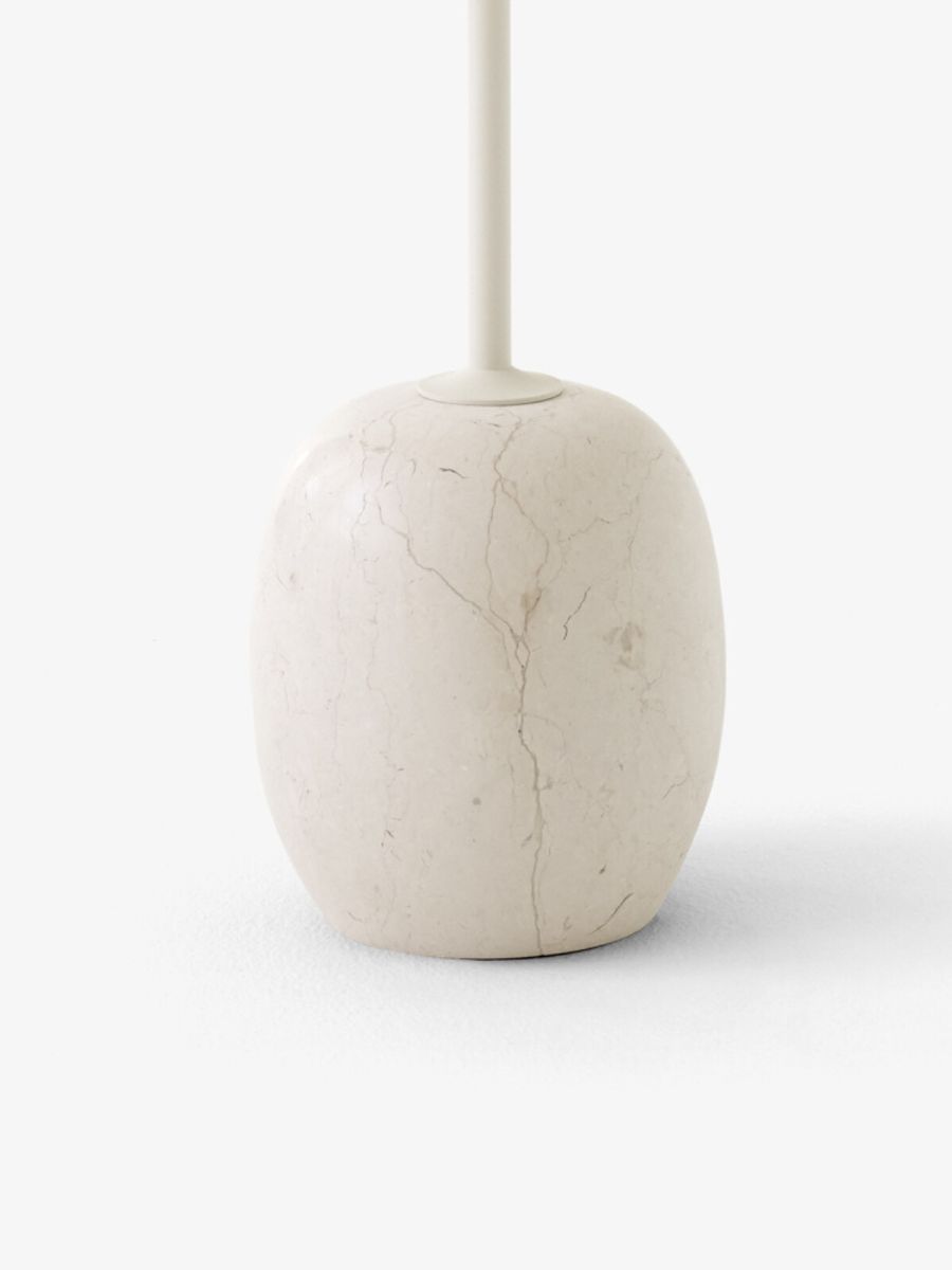 Lato Side Table LN9 Oval Ø40x50 H45 cm Crema Diva marble base St