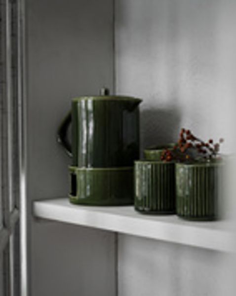 Hovedbilde Glöggmugg d7,5 h5 cm grön räfflad/ Ernst