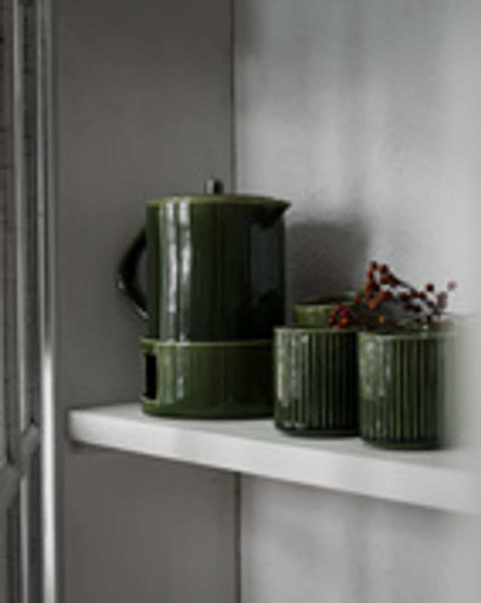 Glöggmugg d7,5 h5 cm grön räfflad/ Ernst