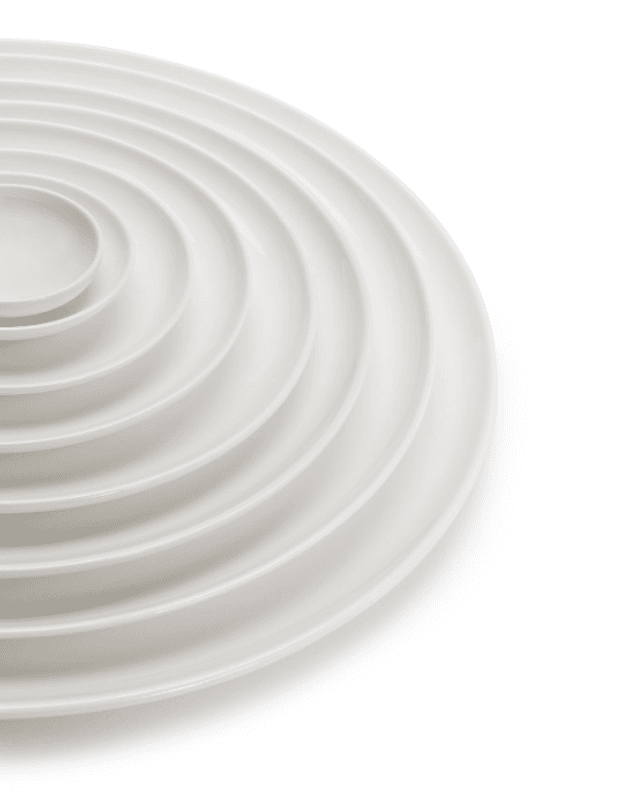 Plate Low M White Base/ Serac