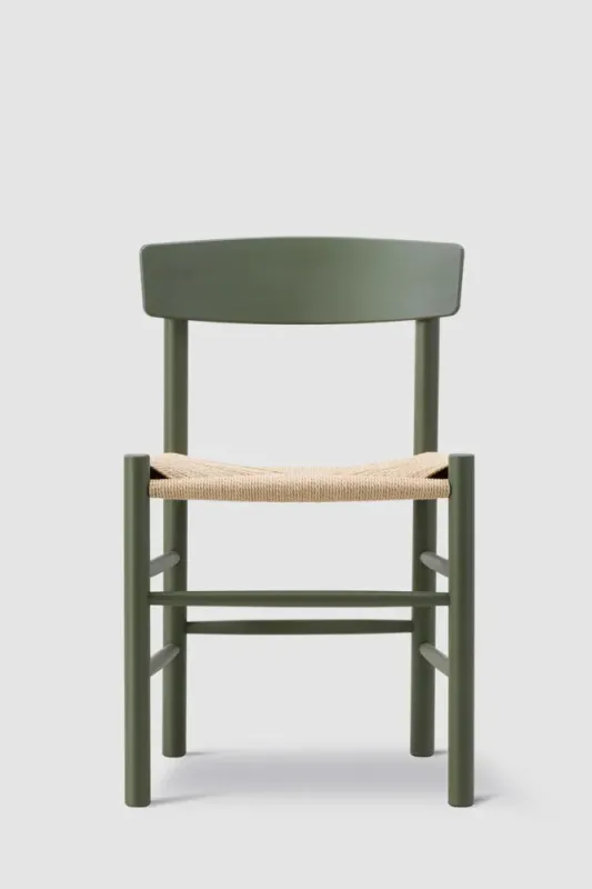 Spisestuestol - J39 Folkestolen Bøk Khaki Grønn/ Naturfarget Pap