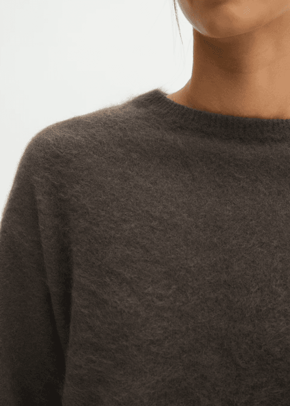 Marc O`Polo Cozy, loose-fitting sweater - Burnt Coffee