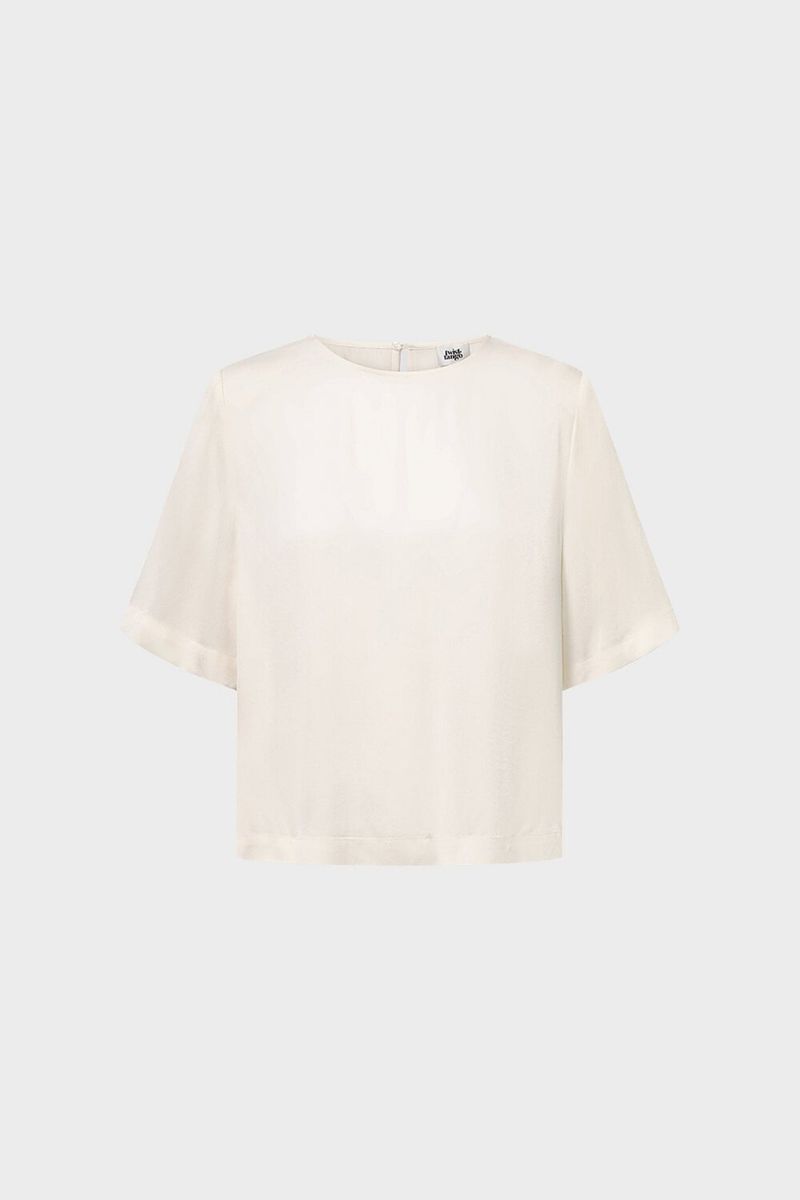 Leonie Satin Tee Ivory/ Twist&Tango