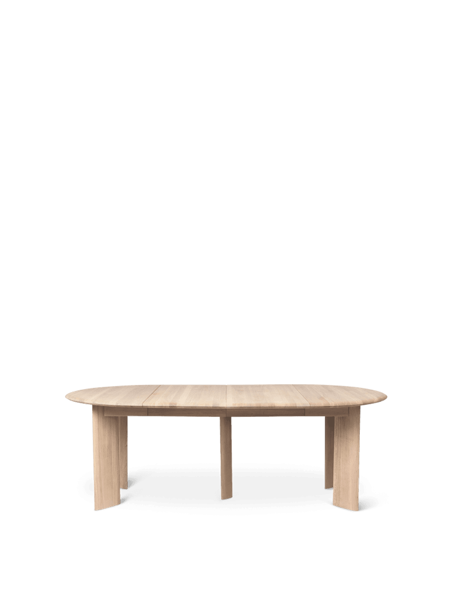Bevel Table Extendable x2 - White Oiled Oak
