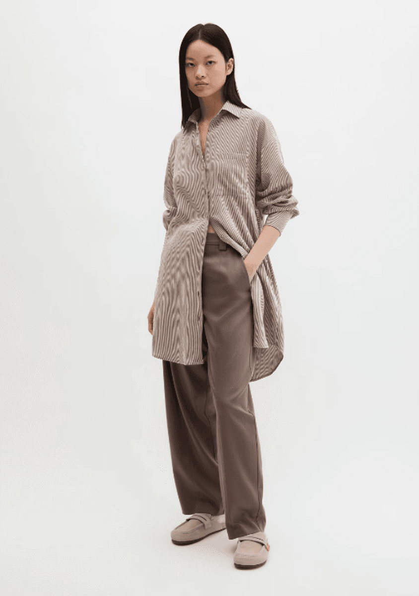 Regular striped crinkle blouse dress/ Marc O`Polo