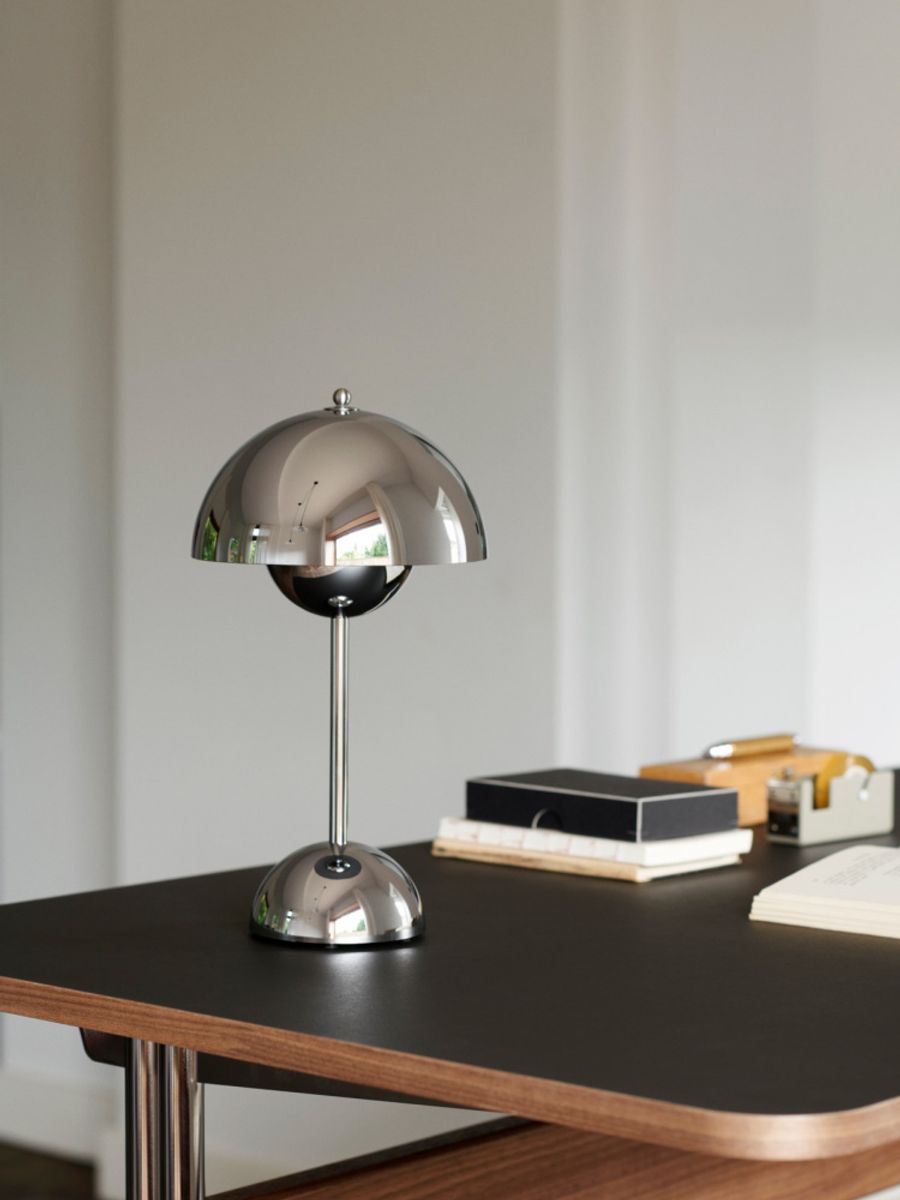 Flowerpot Portable Lamp VP9 Chrome-plated