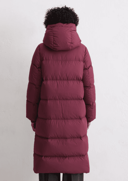 Hovedbilde Puffer down hooded coat aubergine red/ Marc ...