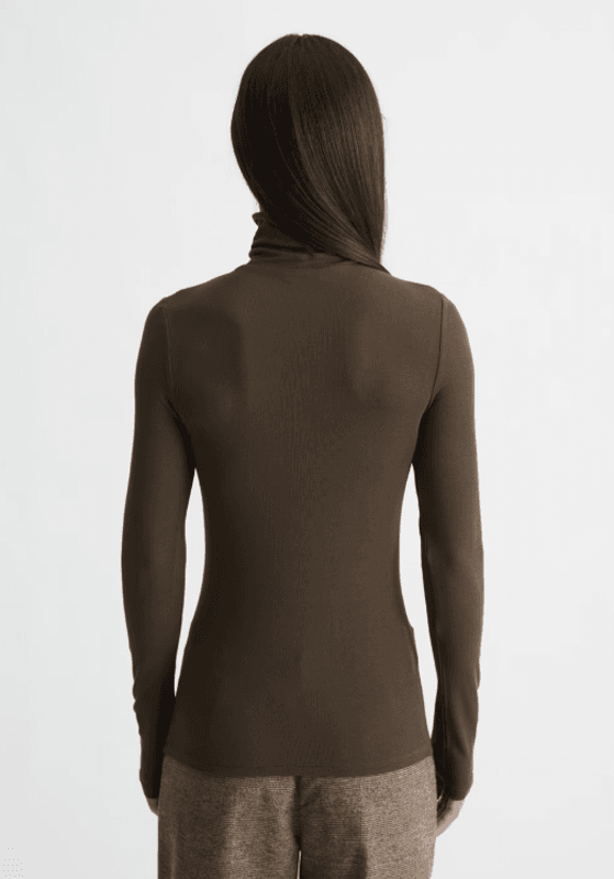 Marc O`Polo Slim-Fit Long-Sleeve Turtleneck - Burnt Coffee