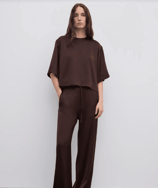 Hovedbilde Woven fluid t-shirt Chocolate Brown/ Dagmar