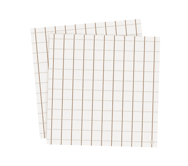 Hovedbilde Serviett 33x33 cm, rutete hvit/kola/ Ernst