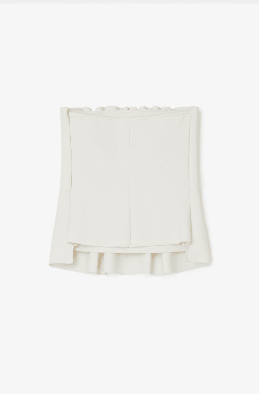 SCULPTED TUBE TOP WHITE/ Dagmar