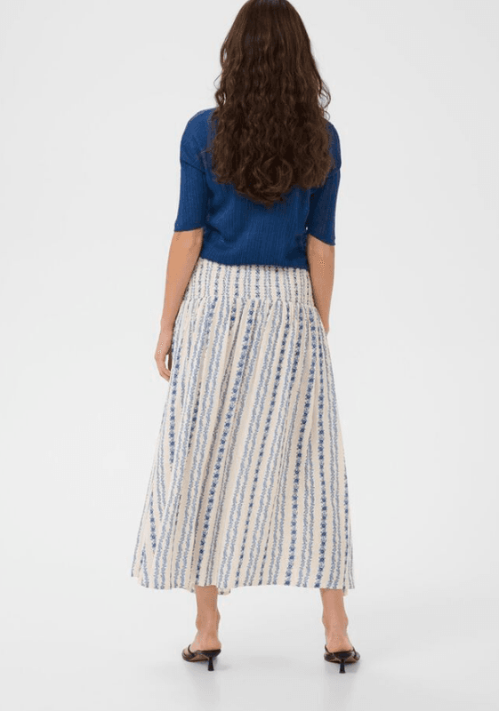 Culture CUhollie Skirt - Blue/White Graphic 