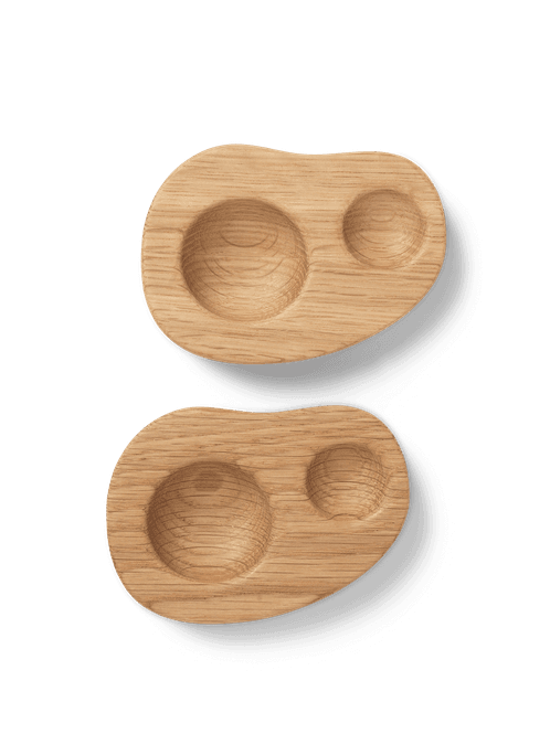 Hovedbilde Cairn Egg Holder - Set of 2 - Oak/ Ferm Living