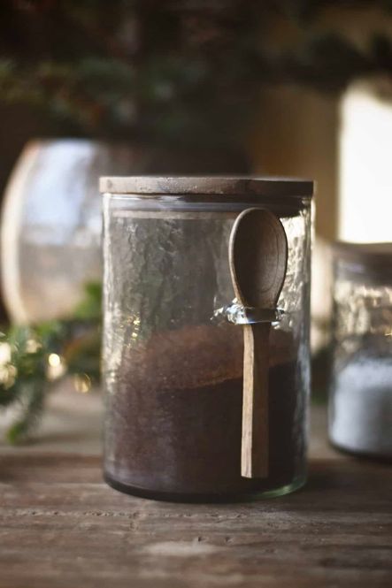 Hovedbilde Glass m trelokk og skje L h 17 cm/ Trend Design