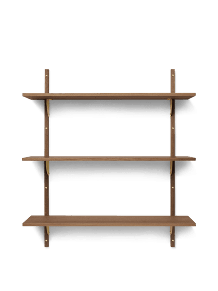 Bilde av Sector Shelf Triple/Wide - Smoked Oak/Brass/ Ferm ...
