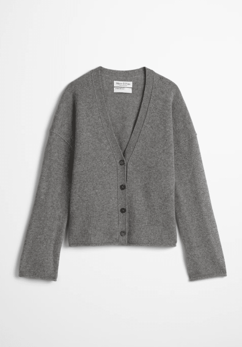 Cardigan oversized warm granite melange/ Marc O`Polo