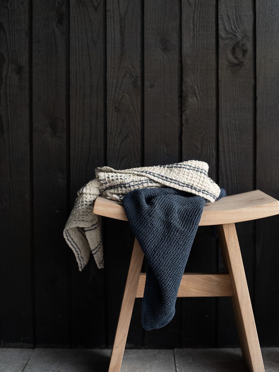 Nella waffle towel - 50x70 Blue stripe/ Tell Me More