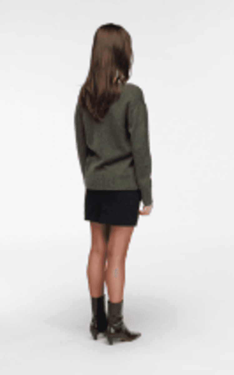 Heidi genser kasjmir Mose grønn/ Woodling