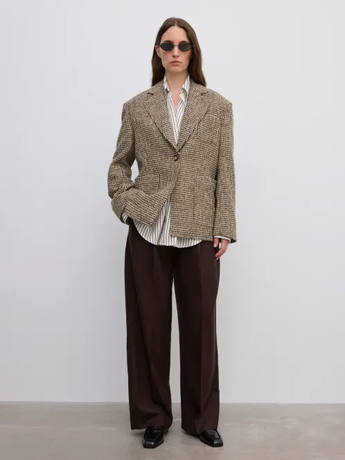 Hovedbilde Houndstooth Blazer Beige Brown/ Dagmar