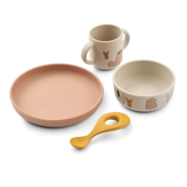 Hovedbilde Vivi printed Tableset Cats and Dogs/ Sandy. ...