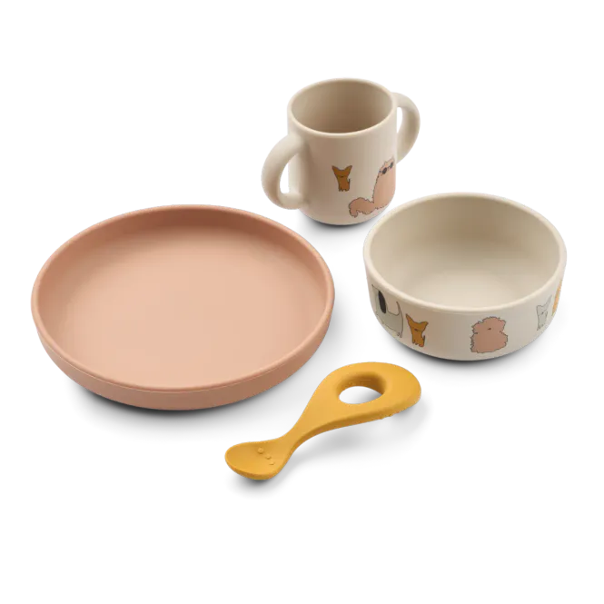 Hovedbilde Vivi printed Tableset Cats and Dogs/ Sandy. ...