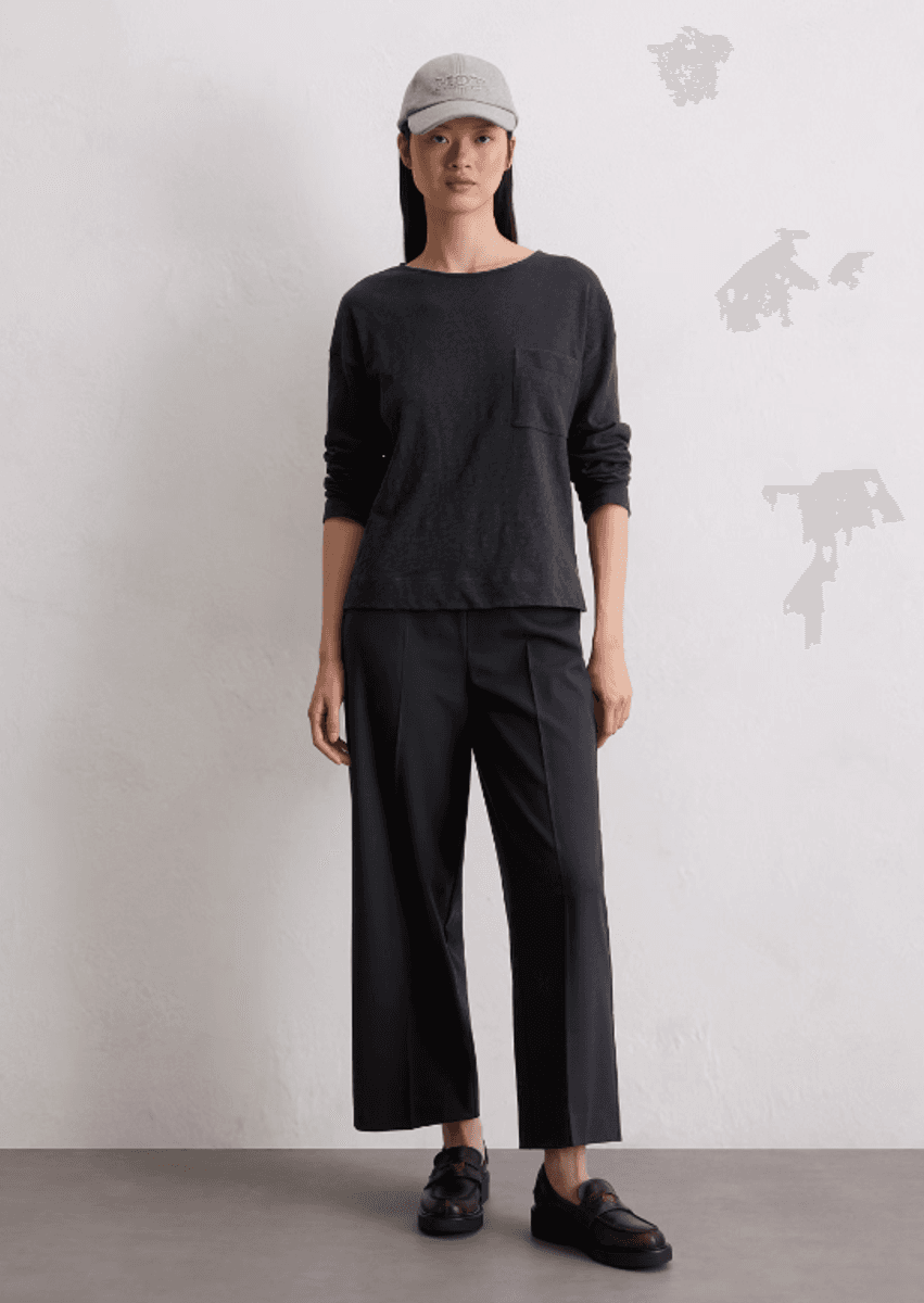 Longsleeve regular deep night blue/ Marc O'Polo