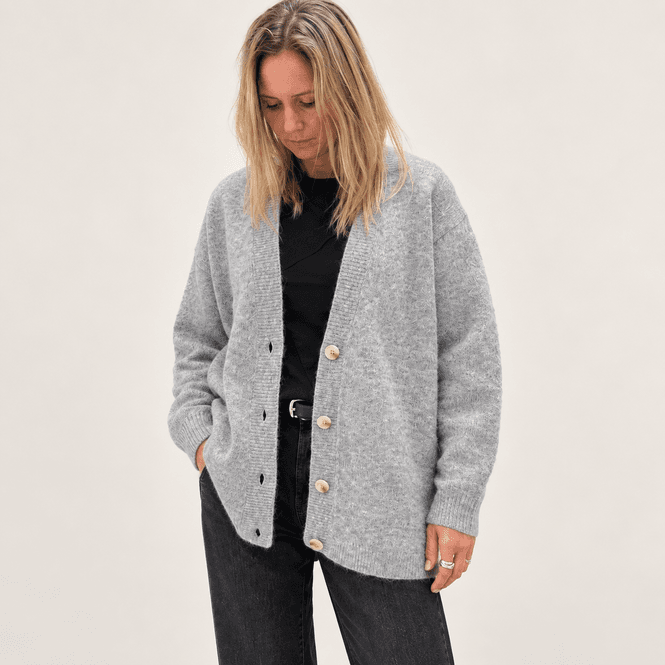 Hovedbilde Rève Caroline long cardigan - Light grey