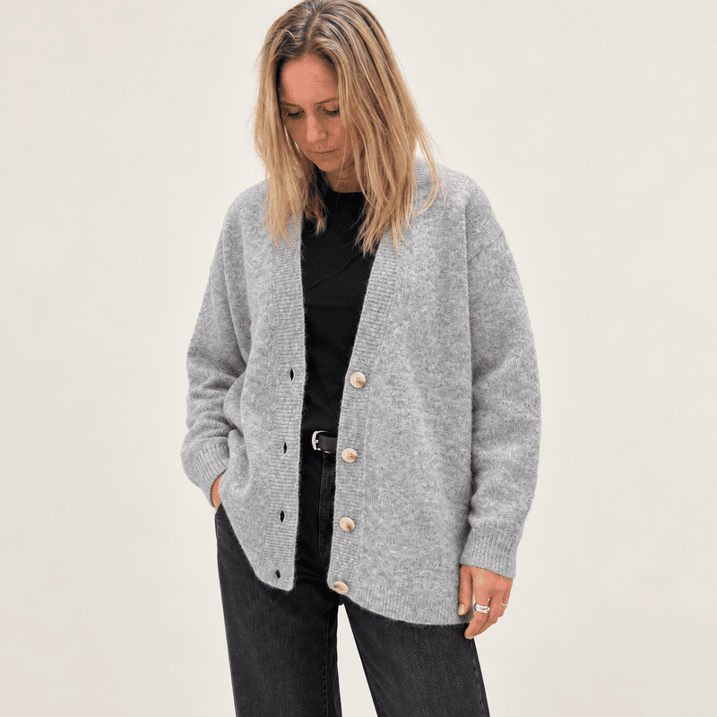 Rève long cardigan - Light grey