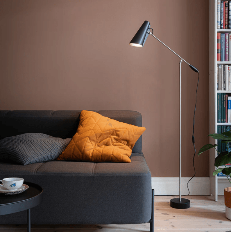 Birdy floor lamp Black/Steel/ Northern