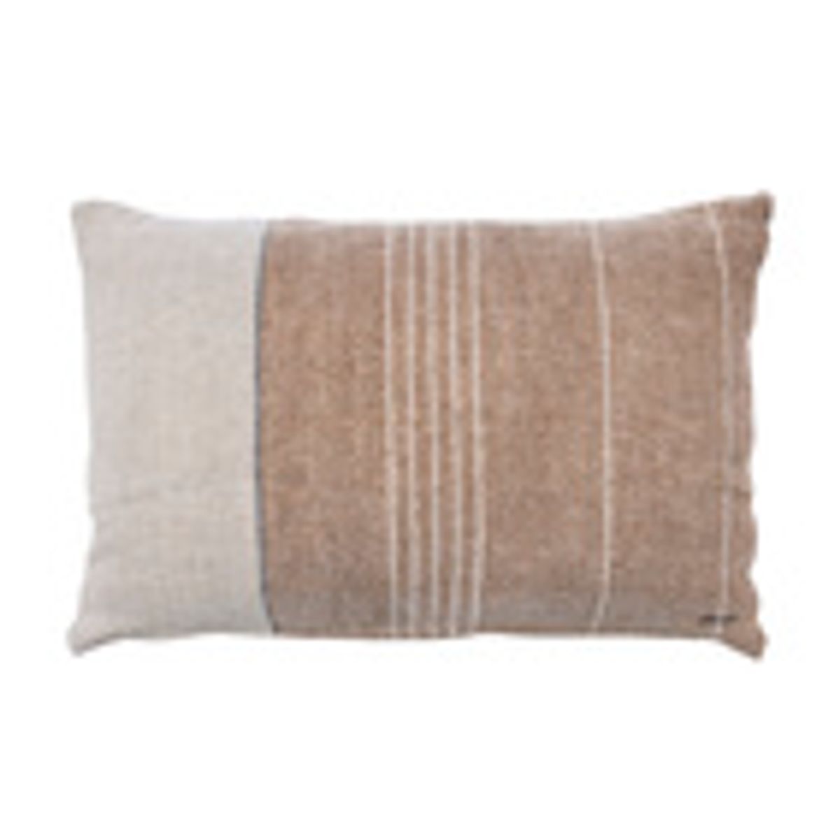 Kuddfodral 40x60cm halvlinne kola/natur/ Ernst