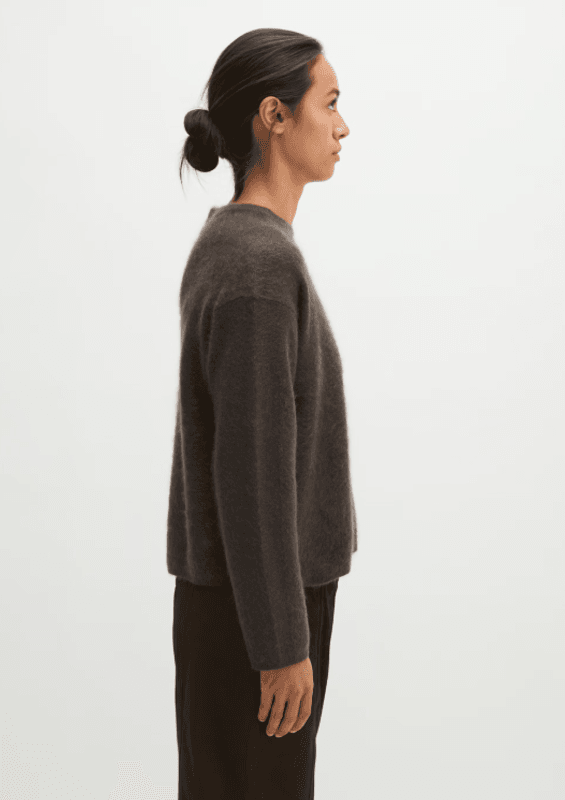 Marc O`Polo Cozy, loose-fitting sweater - Burnt Coffee