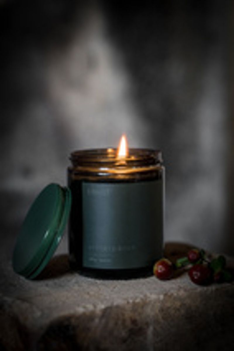 Doftljus glas Vinterpäron d9 grön/ Ernst