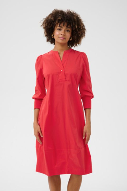 Culture CUantoinett 3/4 Sleeve Dress - Red