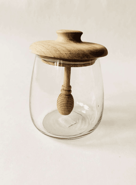 Hovedbilde Trend Honningkrukke glass/tre 11×14 cm - ...