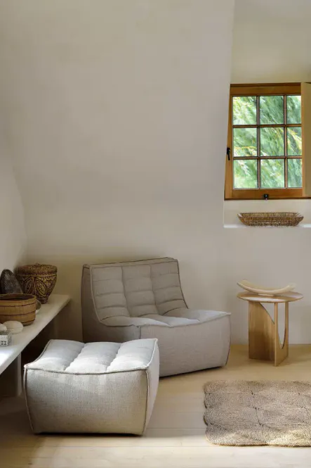 Hovedbilde N701 fotskammel beige Ethnicraft
