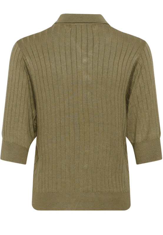 Culture CUsophi Annemette SS Polo - Dusky Green
