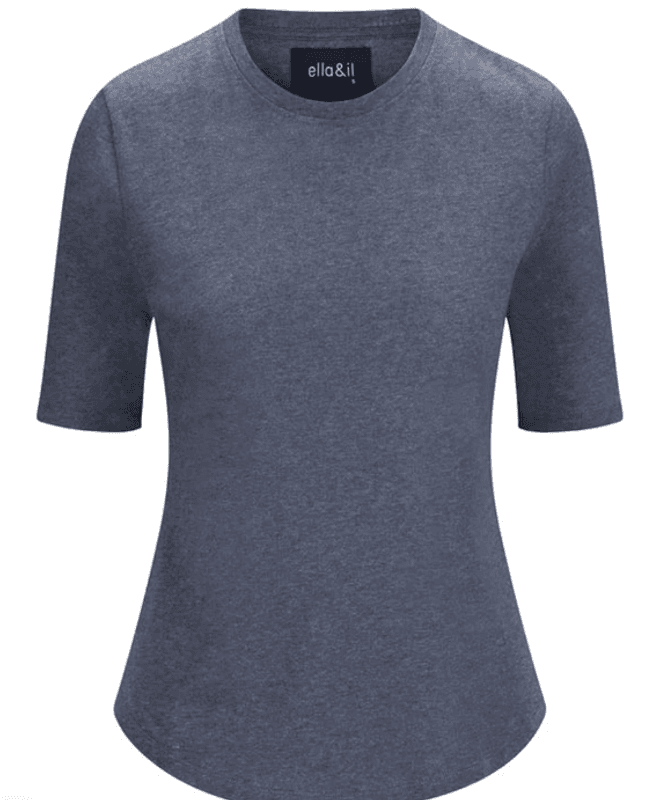 Ella&il Karina Linen Tee - Denim blue